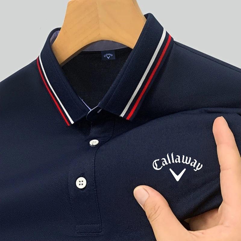Callaway Embroidered 2025 Новая летняя рубашка поло для мужчин Высококачественная повседневная удобная и дышащая футболка с коротким рукавом для мужчин