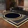 Home Decoration Modern Luxury Large Living Room Antiskid Carpet Soft Bedroom Cloakroom Mats Easy Cleaning Lounge Rug Black Gold