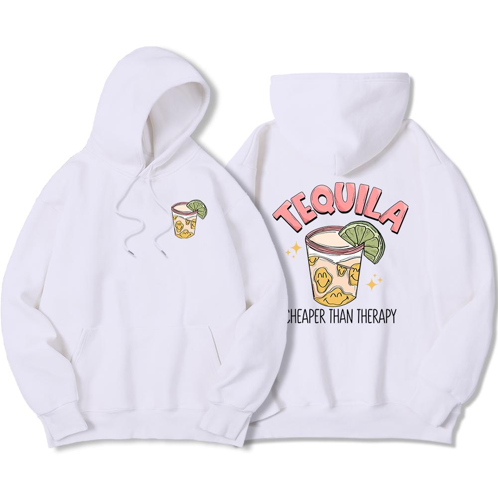 Tequila Cheaper Than Therapy Printed Men's Hoody Fashion Loose Sweatshirt Casual Fleece Soft Hooded Autumn warm oversize Tops