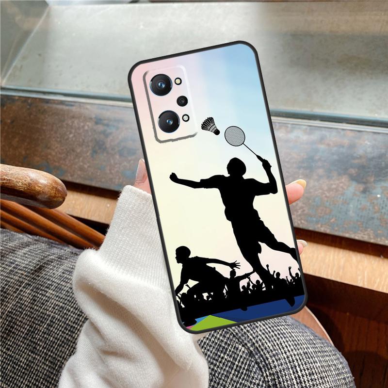 Badminton Sport Case For Realme 11 12 13 14 Pro Plus C53 C55 C51 C25 C63 C61 C65 C67 C71 C75 GT6 GT7 15 Pro