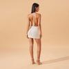 Latest Summer Beach Skirt for Women Solid Color Sexy Knitted Beach Bikini Swimsuit Hoodie Dress