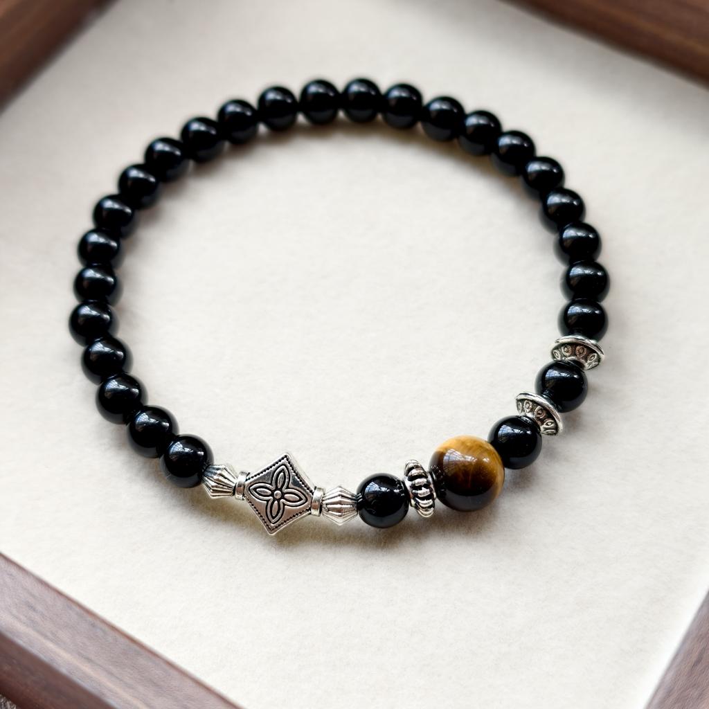 Браслет из натурального камня 6 мм бусины натуральный 7A тигровый глаз лавовый камень счастливые браслеты для женщин мужчин ювелирные изделия pulseras homme