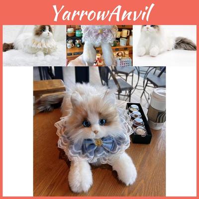 Очаровательная плюшевая игрушка-кошка, мягкая ткань, кавайная кукла-котенок, подарок на день рождения для детей