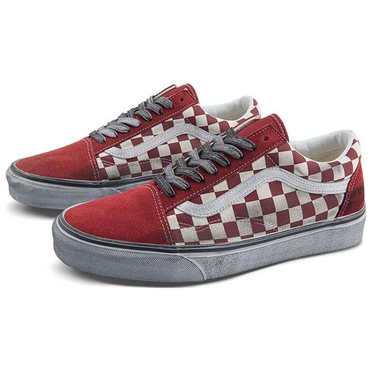 Vans Old Skool Comfortable and Durable Low-Top Skateboard Shoes Unisex Sneakers Red VN0007NTY52