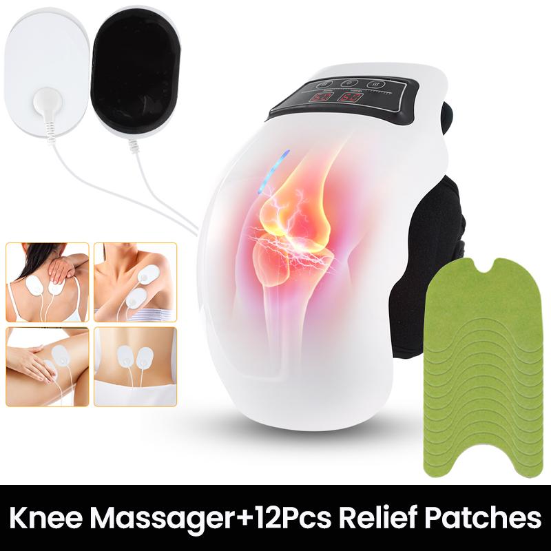 Электрический массажер для коленей с инфракрасным теплом и вибрацией для облегчения боли в коленях, скованности суставов, подарок для родителей
