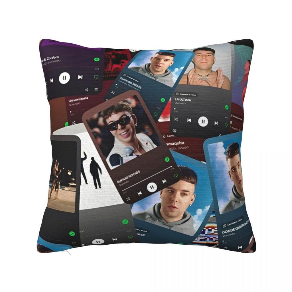 Rapper Quevedo Spanish Singer Pillow Cover Cushion Cover Square Pillow Case Funny Pillowcases For Office Car Home Decorative