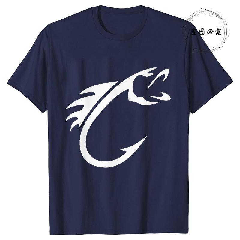 Summer Fishing Hook Printed T Shirts for Men Short Sleeve T-Shirt Tops Men's Tees Shirts Fashion Casual Fishing Lover Tshirt