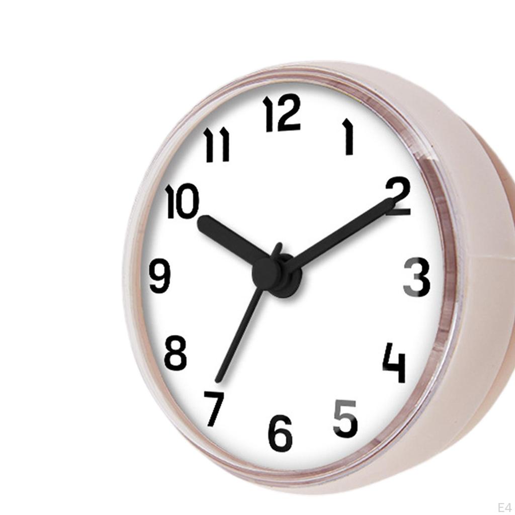Compact And Waterproof Digital Wall Clock with Easy-to-attach Suction Cup Silent Battery, Made