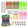 Artificial Lures Outdoor Fishing Accessories Set with Tackle Box Realistic Design Bright