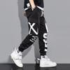 2023 Men's New Streamer Overalls Spring and Autumn Models Multi-pocket Letter Printing Boys Tide Brand Sports Casual Trousers