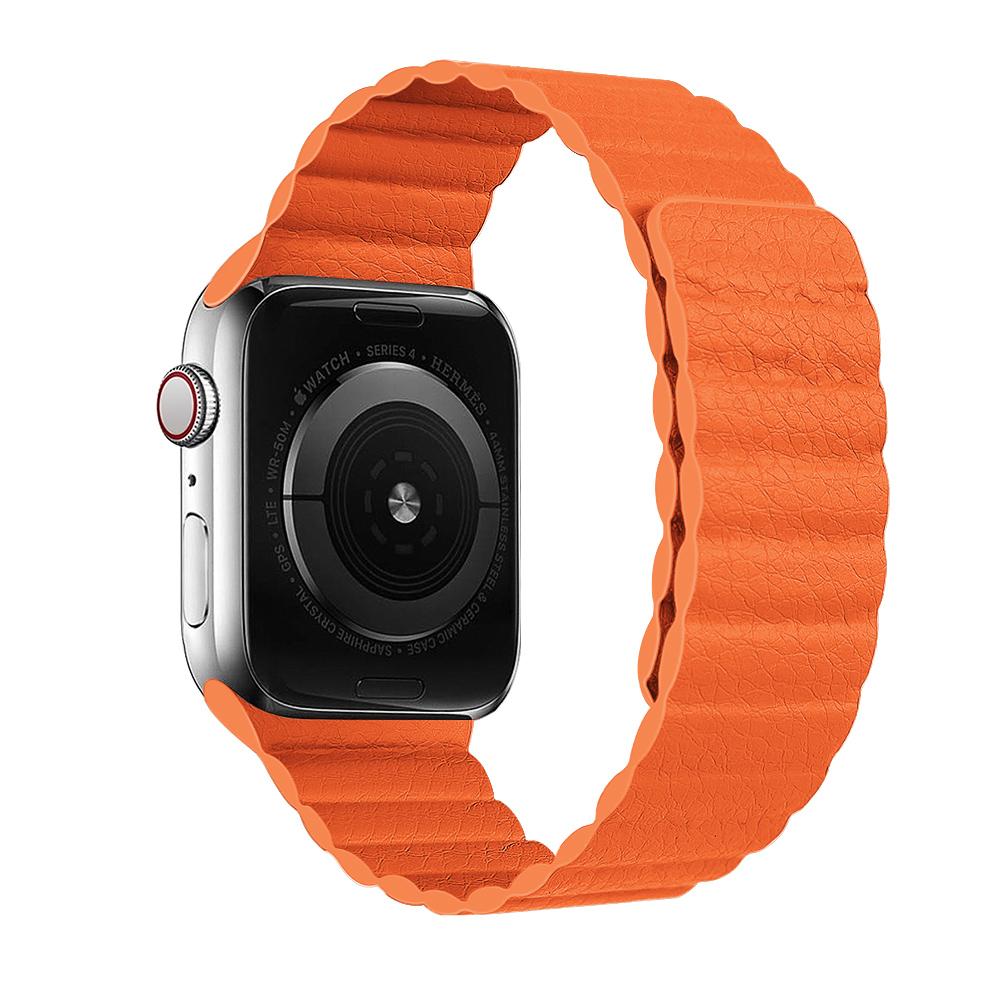 Кожаный ремешок-петля для Apple Watch Ultra Band 49 мм, 44 мм, 40 мм, 38 мм, 42 мм, магнитный браслет iwatch series 3, 4, 5 se, 7, 8, 45 мм, 41 мм