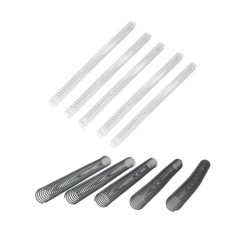 100 шт., металлические спиральные катушки диаметром 19 мм, 48 зубцов, 4 шт.:Переплетная спираль, 1 шаг, емкость 170 листов