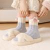 Non-Slip Cartoon Plush Socks Thicken Thermal Warm Socks Coral Fleece Socks Women  Autumn Winter