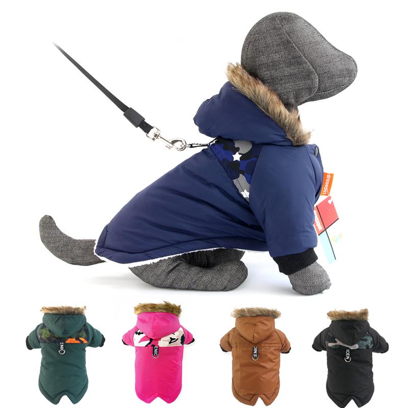 Pet Dog Clothes Winter Warm Dog Windproof Coat Dogs Jacket Thicker Cotton Coats Padded Chihuahua Bulldog Apparel Pet