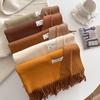 New Solid Color Cashmere Scarf Shawl Women'S High End Versatile Autumn And Winter New Warm Scarf