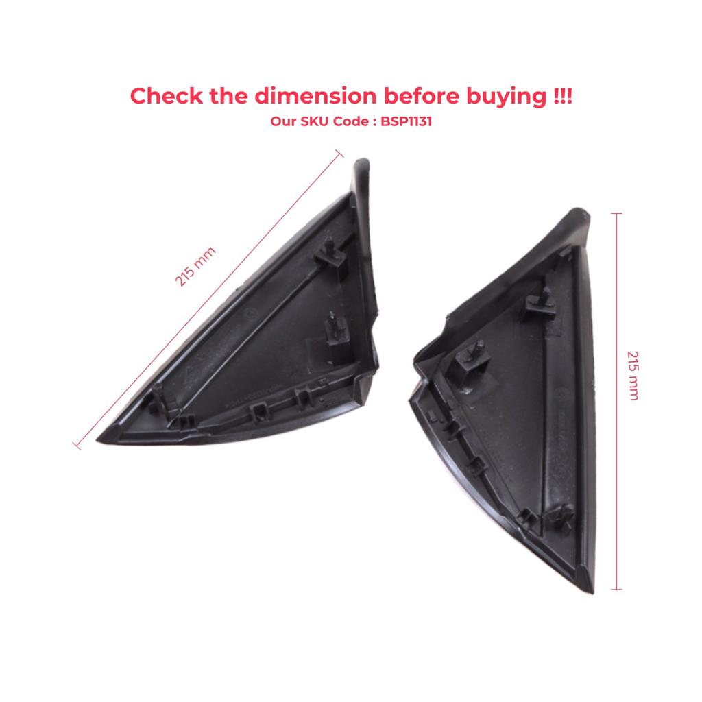 BSP1131 Side View Mirror Triangle Fender Corner Trim Cover Set for Renault Megane MK4 2016-On 638752672R 638744983R