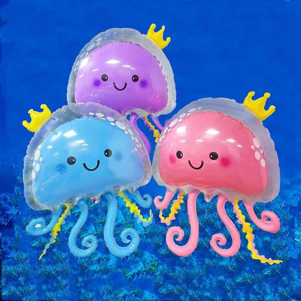 Double-layer Crown Jellyfish Floating Balloon Cute Birthday Party Decor Baby Shower