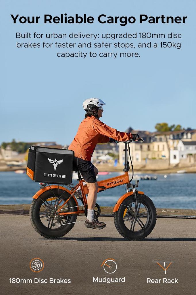 Складной электровелосипед Engwe EP-2 Boost 20" 250W 48V13Ah 25км/ч 120км Черный