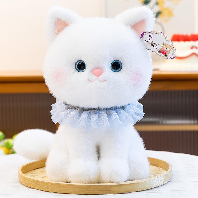 Bella Cat Doll Plush Toy Cute Bib Kitten Soothing Doll Doll Girl Birthday Gift Children