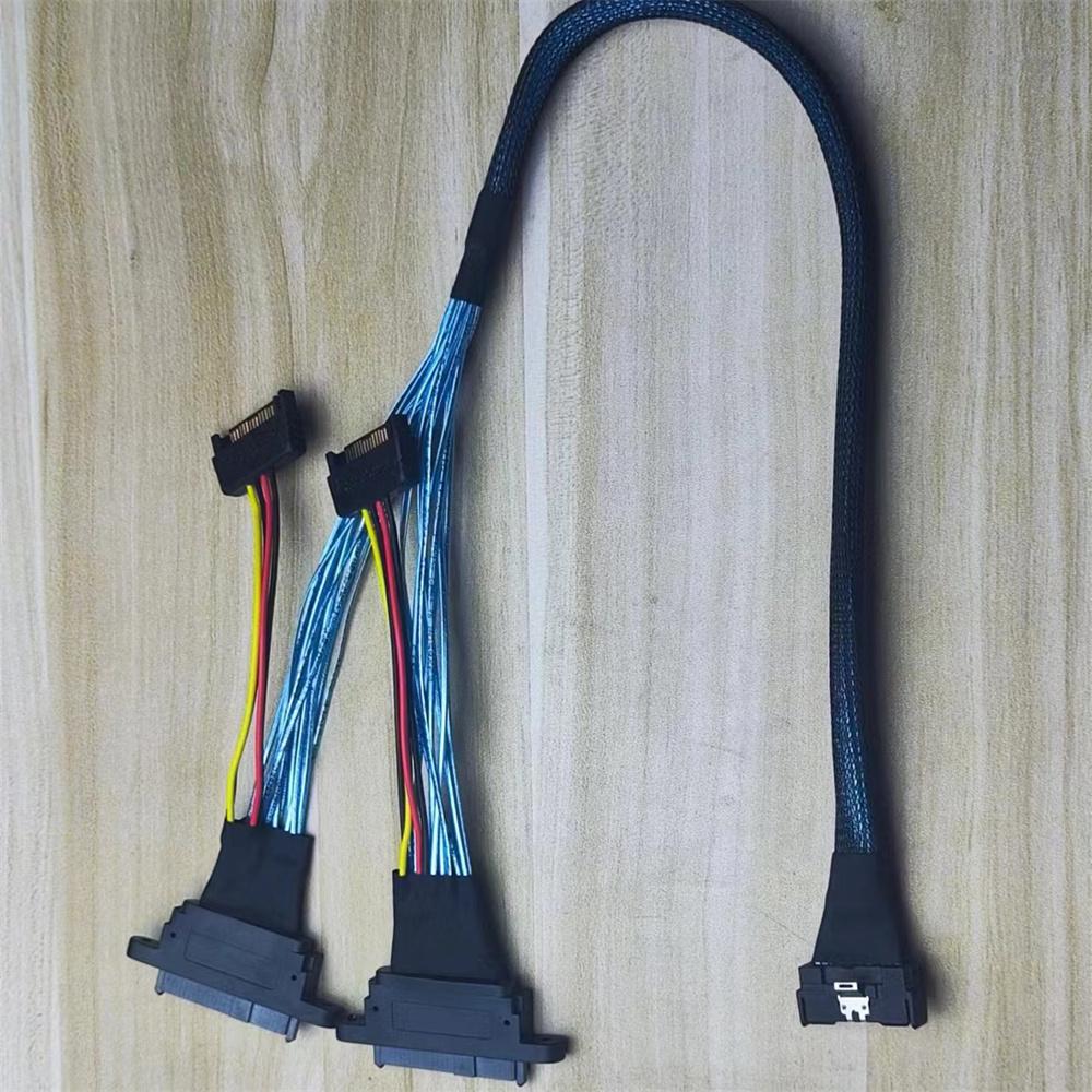 Slim Sas Sff-8654 Mcio 8I To Sff-8639 U.2 U2 Solid-State Drive Data Cable 70Cm