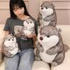 Cute Artificial Otter Doll Plush Toy Gray Little Otter Doll Children Soothing Doll Birthday Gift