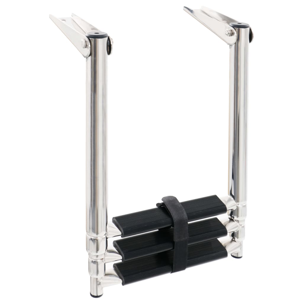 3 Step Telescopic Entry Ladder Stainless Steel