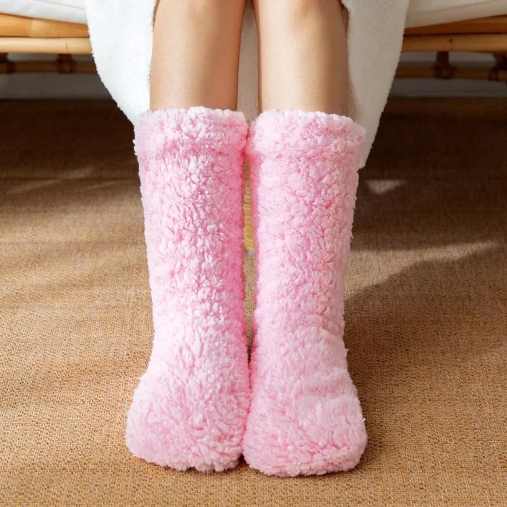 Plush Thickened Floor Socks Fluffy Sleeping Slipper Socks Kawaii Thick Thermal Socks  Indoor