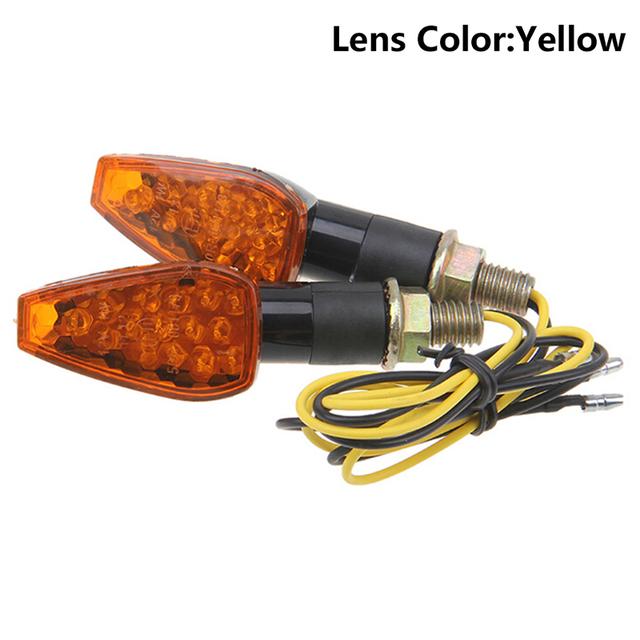 2 PCS Universal Waterproof 12V Motorcycle Turn Signal Lamp Amber Light Indicator LED Front or Rear Turn Indicator Light Blinker