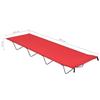 Lit de camping - vidaXL - 180x60x19 cm - Tissu Oxford - Acier - Rouge