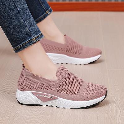 Женские кроссовки из летучей трикотажной сетки, легкие, с мягкой подошвой, повседневная женская обувь