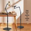 Floor-Standing Articulated Magnetic Phone Holder for Live Streaming, Overhead Shots, Mirroring, and Bedside Use