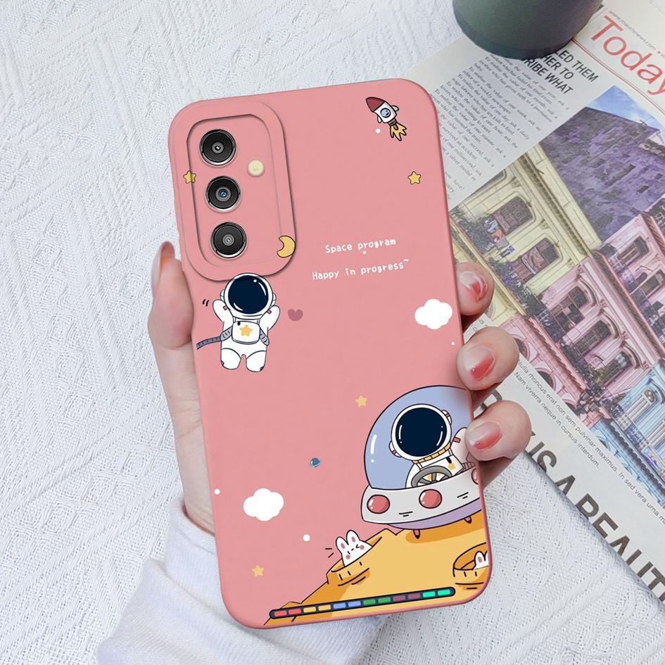 Милые чехлы с астронавтами для Samsung Galaxy A02 A03 A04 A12 A13 A14 A31 A51 A71 M54, квадратная жидкая силиконовая задняя крышка для Samsung Galaxy, бампер Fundas