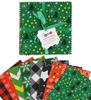 Soimoi Christmas Theme Print Precut 5-inch Cotton Fabric Quilting Squares Charm Pack DIY Patchwork Sewing