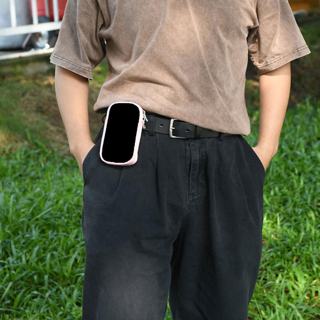 Портативная сумка для хранения MP3/MP4 с карабином, удобный дорожный чехол с прозрачным окном, устойчивый к ударам органайзер