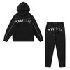 Европейский и американский Trapstar Красный/Черный Худи с Вышивкой Головы Тигра для Мужчин и Пар с Длинными Штанами Повседневный Комплект