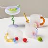 Heat-Resistant Glass Mug Coffee Cup with Drinking Straw Milk Tea Cup Drinkware Set for Hot Beverages Cups