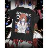 Футболка The Quintessential Quintuplets Мику Накано Графическая Хлопок Круглый вырез Короткий рукав Унисекс Оверсайз Аниме Уличная одежда Футболки