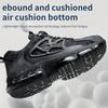 Men's Steel Toe & Puncture Proof Breathable Work Boots, Comfy Non Slip Lace Up Durable Safety Shoes for Men's Outdoor Activities