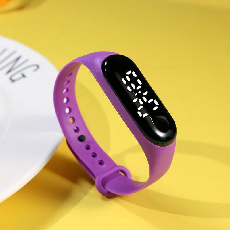 Водонепроницаемые белые светодиодные сенсорные часы для мальчиков и девочек средней школы