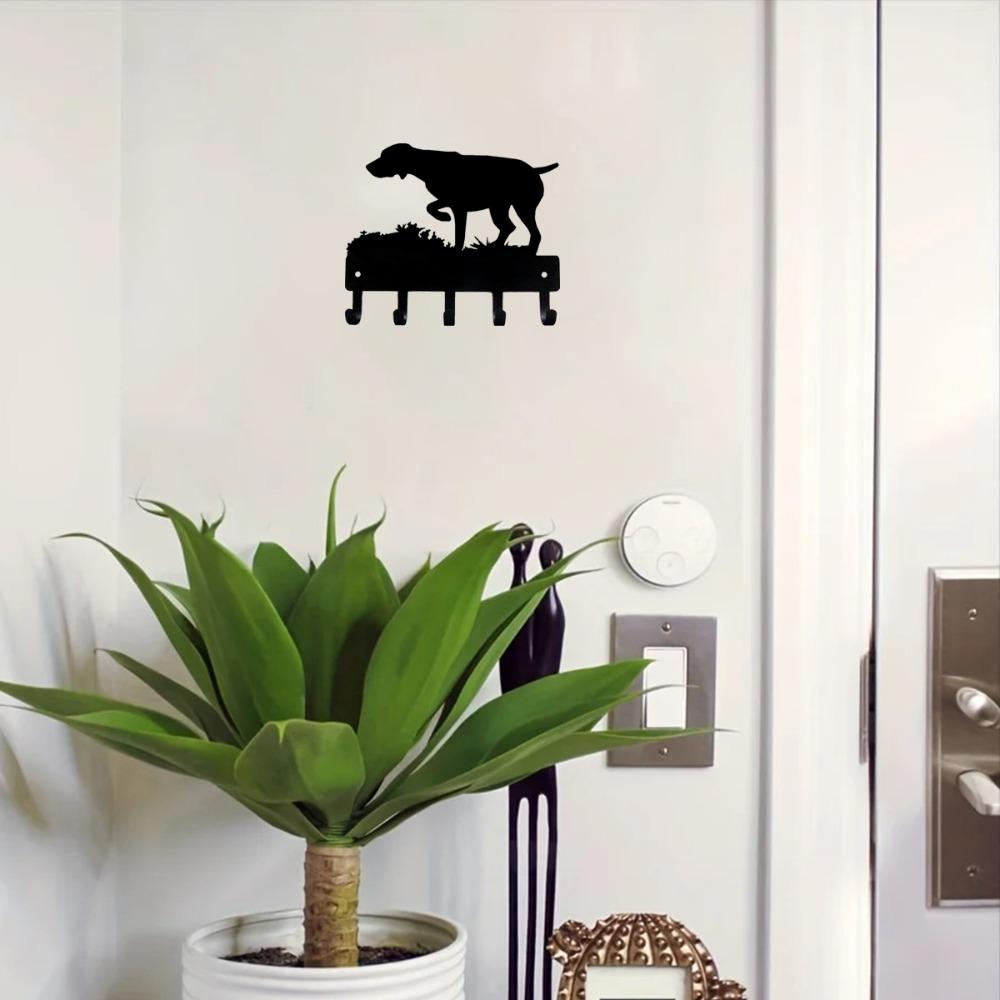 1 шт. Немецкая короткошерстная собака-пойнтер - 6-дюймовые крючки для ключей и держатель для брелока, металлическое настенное искусство для стильной организации