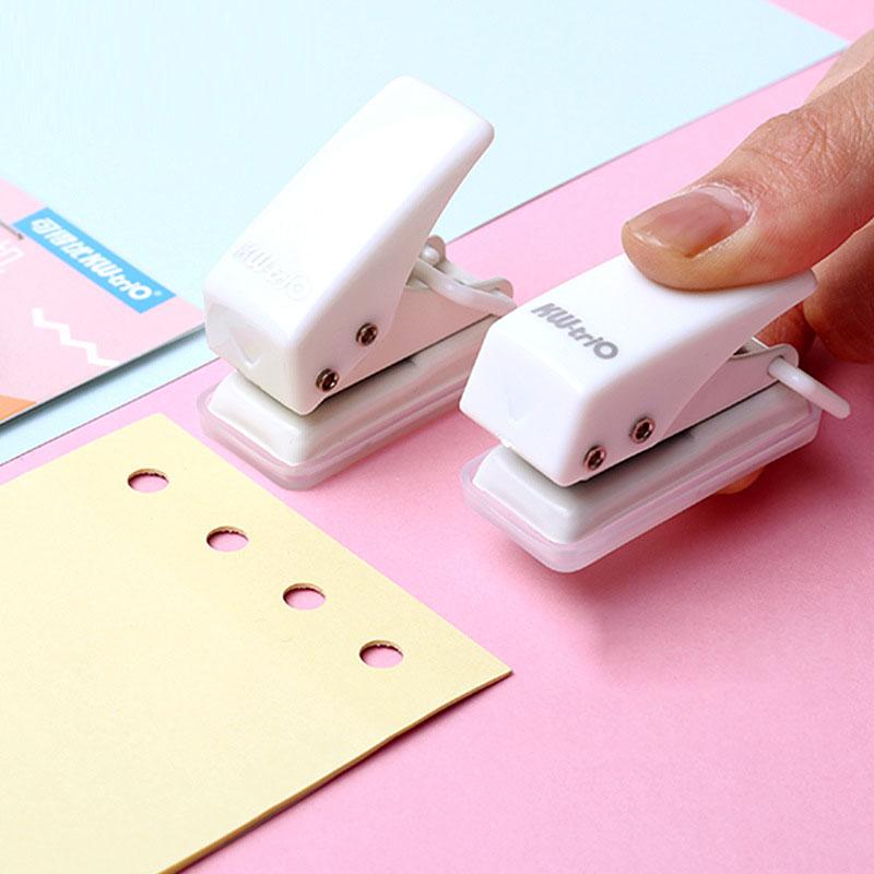 Cute Mini Single Hole Shape Punch For Planner Disc Ring DIY Paper Cutter Puncher Craft Machine Offices Stationery