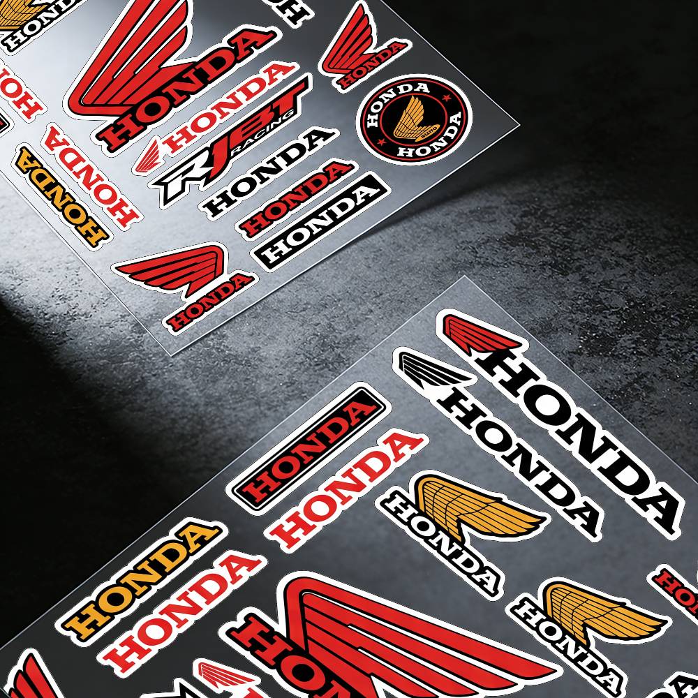 AAAHM1 ДЛЯ HONDA RACING Долговечная Водонепроницаемая Светоотражающая Наклейка Маскировка Царапин Подходит для Мотоцикла Автомобиля Шлема Холодильника Стакана для Воды Декали