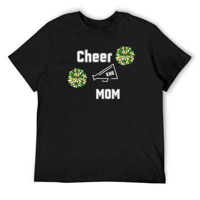 Cheer Mom зеленая желтая футболка винтажные футболки больших размеров быстросохнущая футболка с рисунком мужские футболки с рисунком