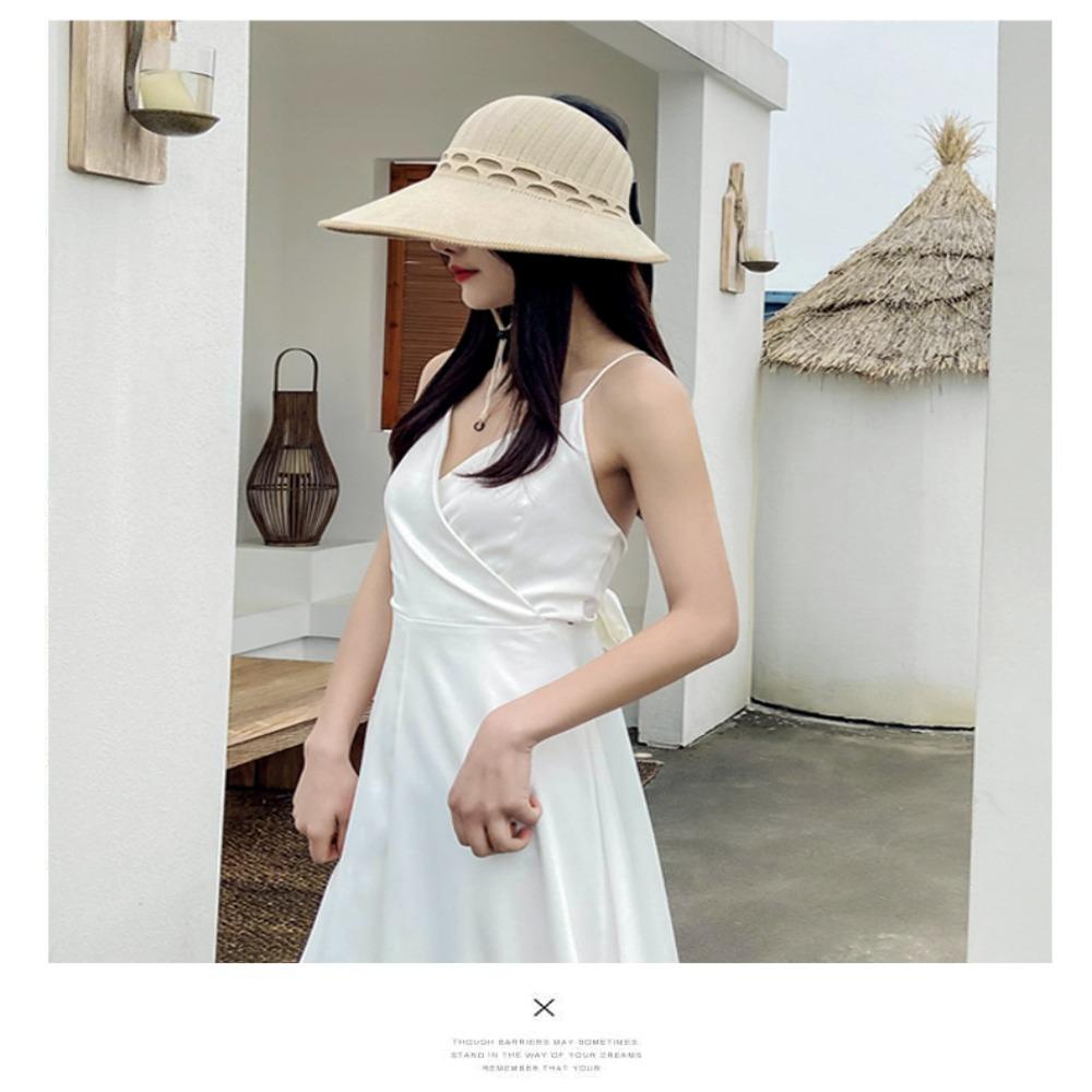 Sunshade Lady Girls Women Buckets Hat Sunscreen Empty Top Hat Sun Visor Hat  Spring Summer