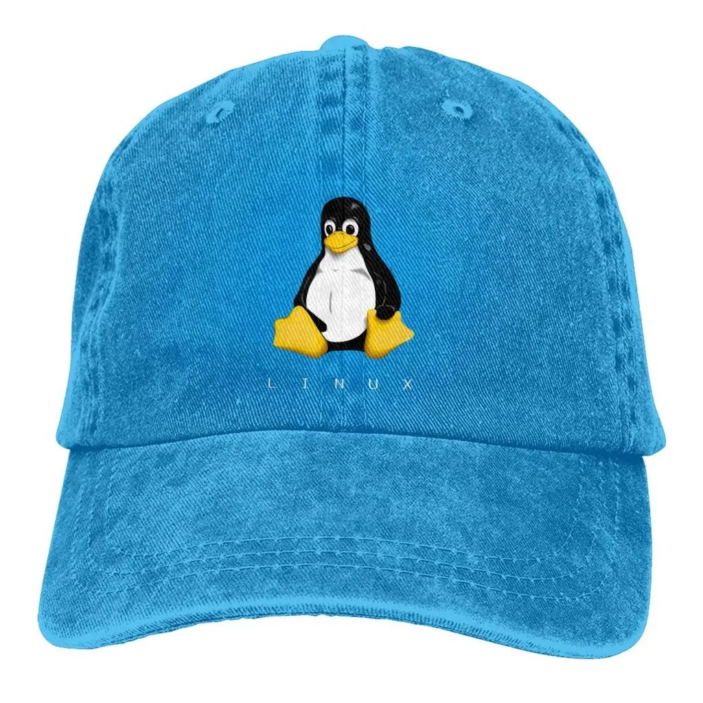 Летняя кепка Солнцезащитный козырек LINUX Хип-хоп кепки Программист Компьютерщик Ковбойская шляпа Кепки с козырьком Тракерские Папины кепки