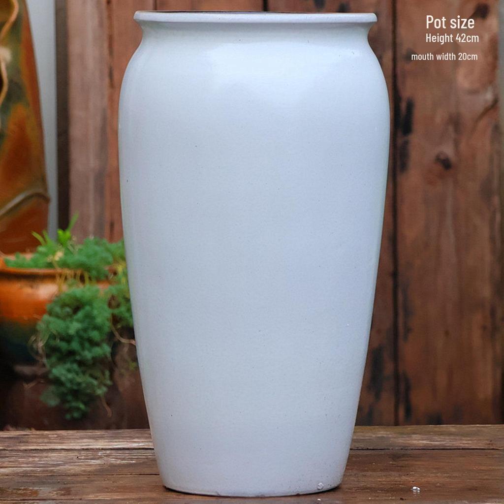 Большой керамический горшок ручной работы для суккулентов и орхидей - Дышащий, Грубозернистый глиняный горшок для бонсай