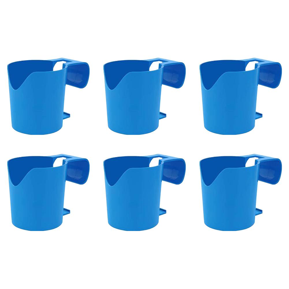Держатель для чашки для бассейна без перфорации, стеллаж для хранения в бассейне, многоразовый держатель для напитков (синий)