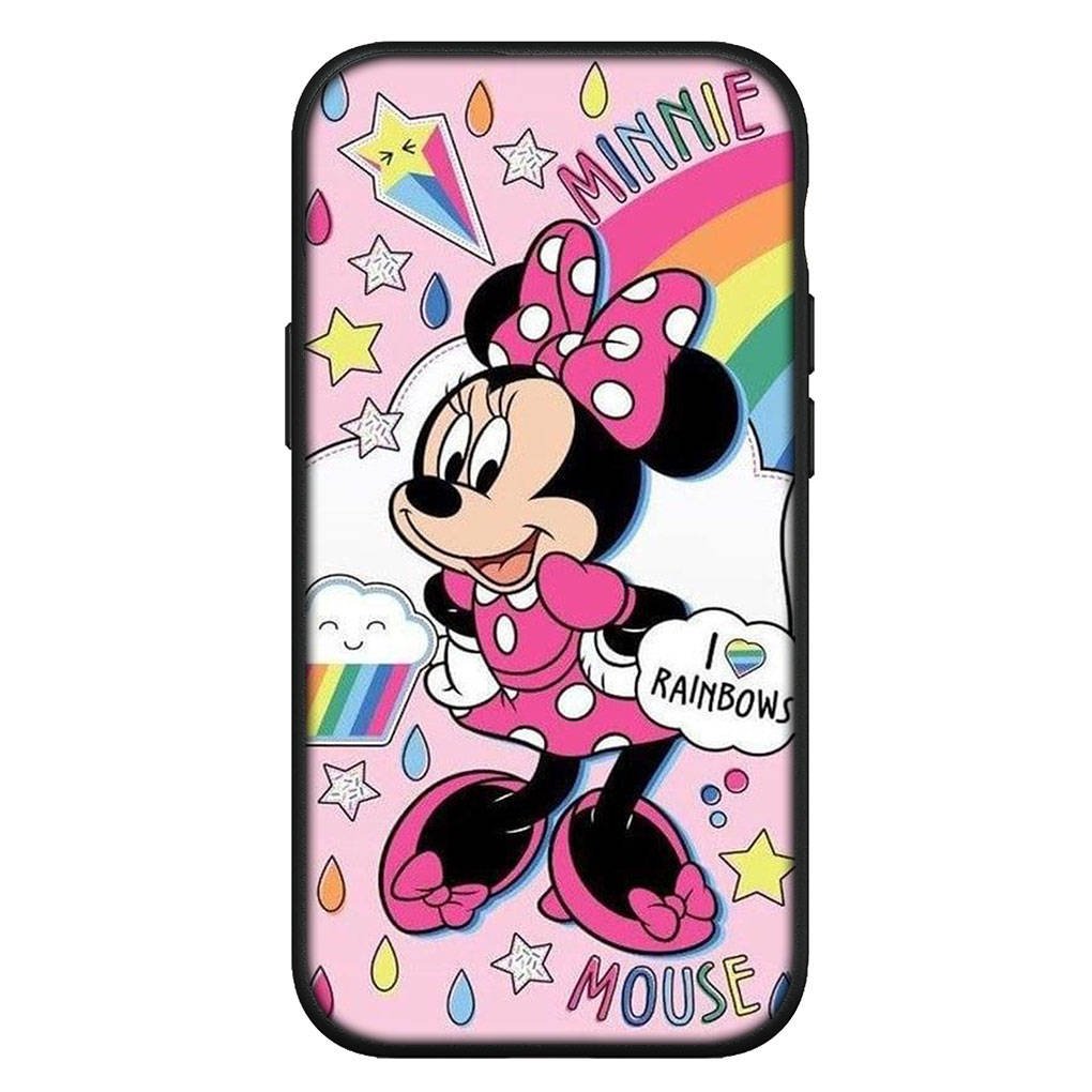 For iPhone 15 14 Xiaomi Redmi Note 13 12 11 Pro Max X 8 7 XR Samsung Galaxy A24 A15 A05 S24 S23 Huawei OPPO A38 Mickey Minnie Mouse Black Phone Case