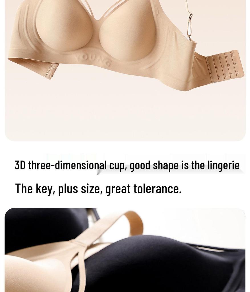 Seamless Plus Size Invisible Support Bra for Women - Lifting, Anti-Sagging, Thin Style, Minimizing Large Chest