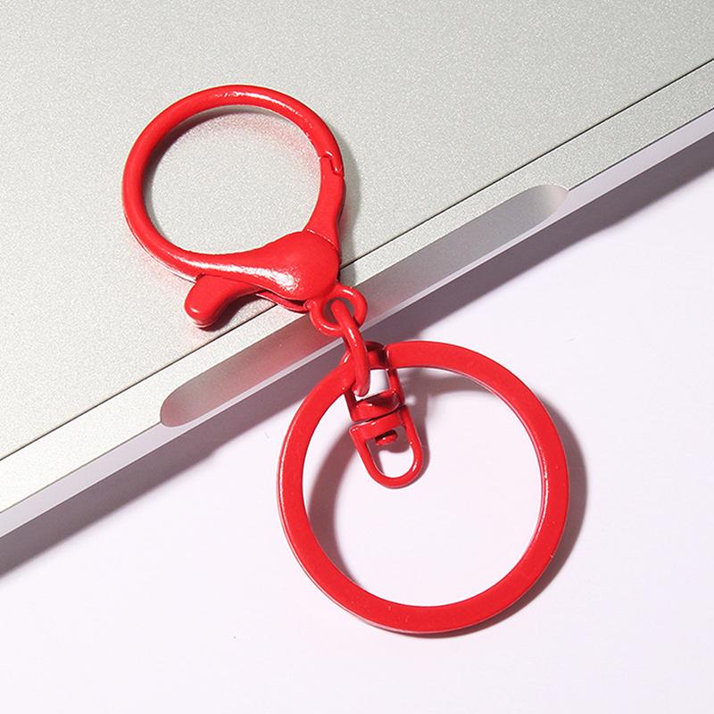 Color Lobster Clasp Big Spring Clasps Hooks With Open Rings Key Hook Keyrings For Jewelry Making Diy Keychain Accessories